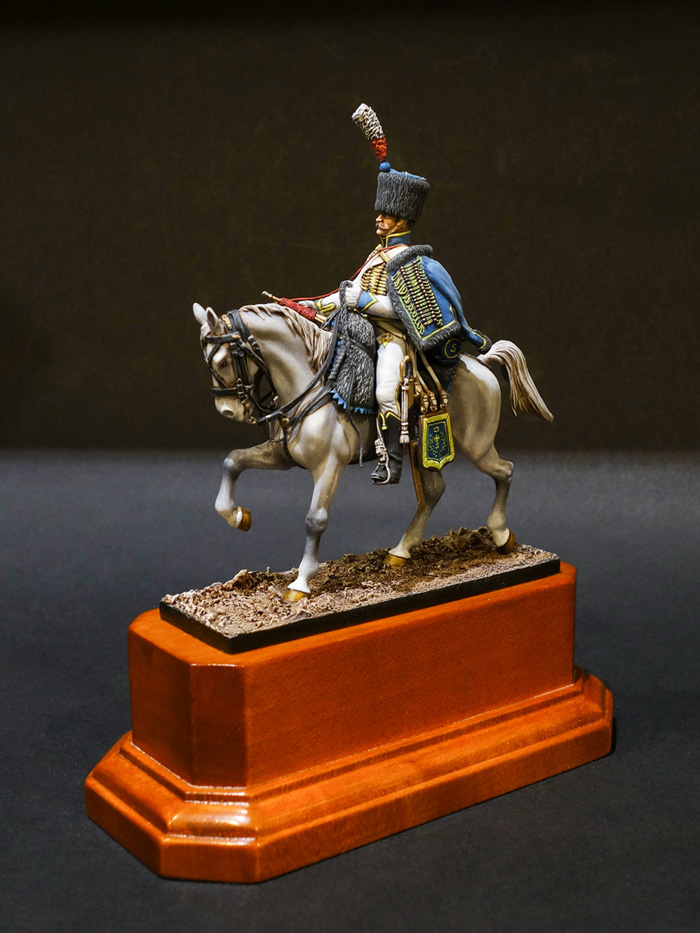 hussard à cheval - Figurines en plomb - au plat d'étain - paris