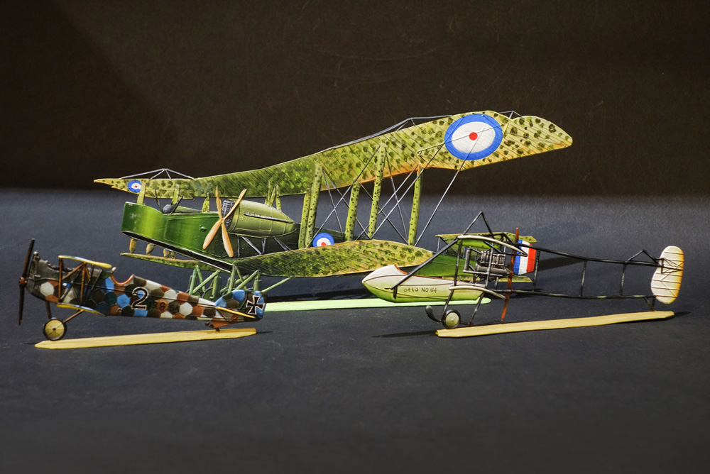 Avions WW1 - plat d'étain - boutique au plat etain - paris - rue guisarde