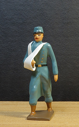 soldats de plomb et figurines de collection - boutique au plat d'étain à Paris - poilu blessé